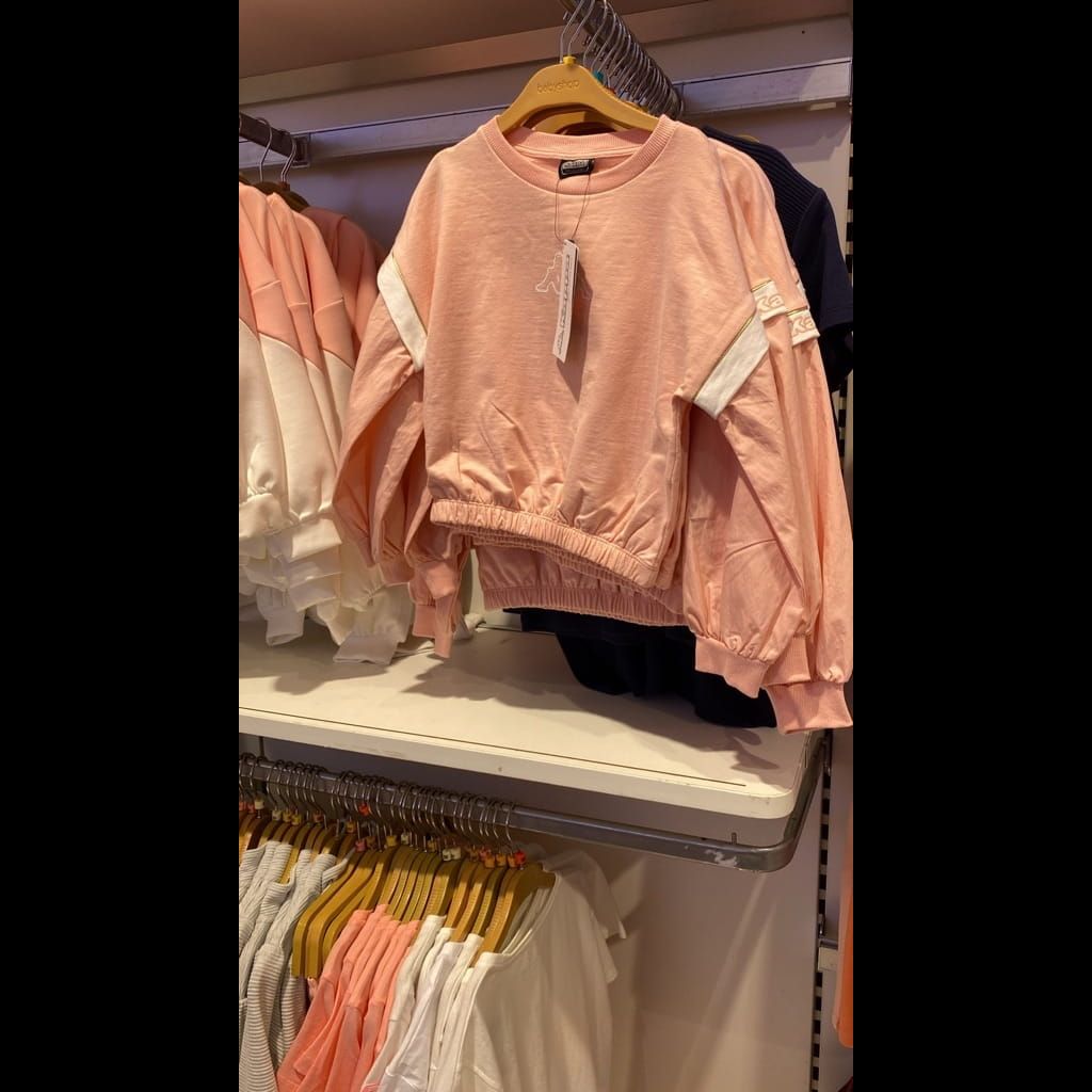 Kappa girls crop sweatshirt light pink