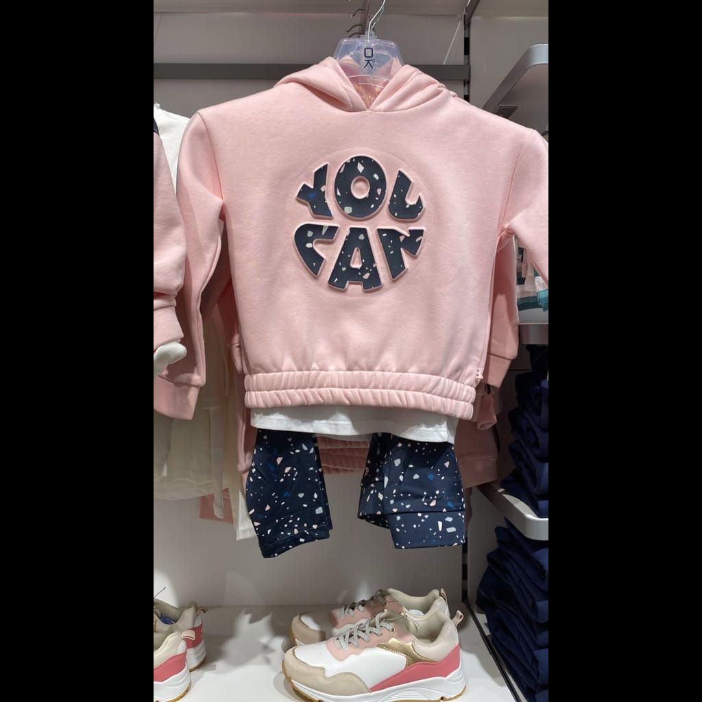 Girl pink Okaidi Crop Sweatshirt