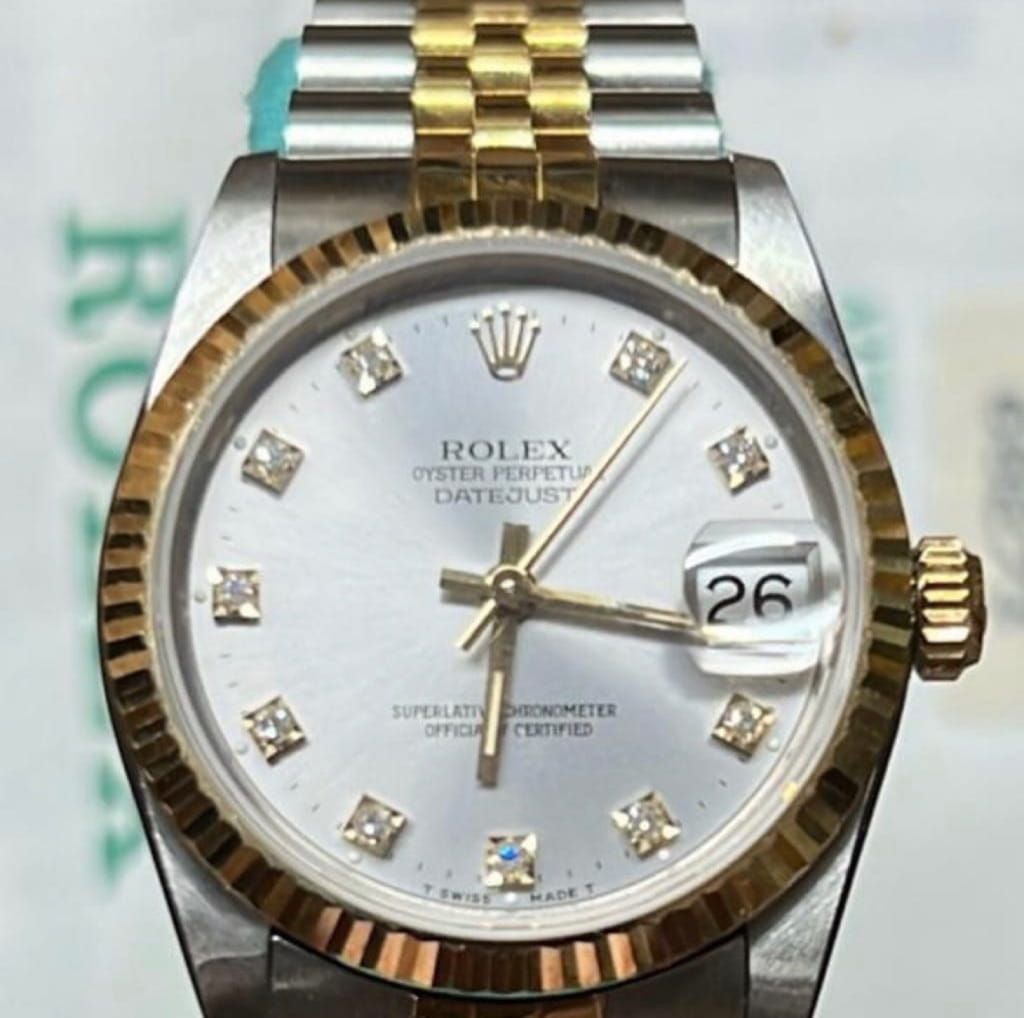 Original Rolex 36mm datejust w/diamonds