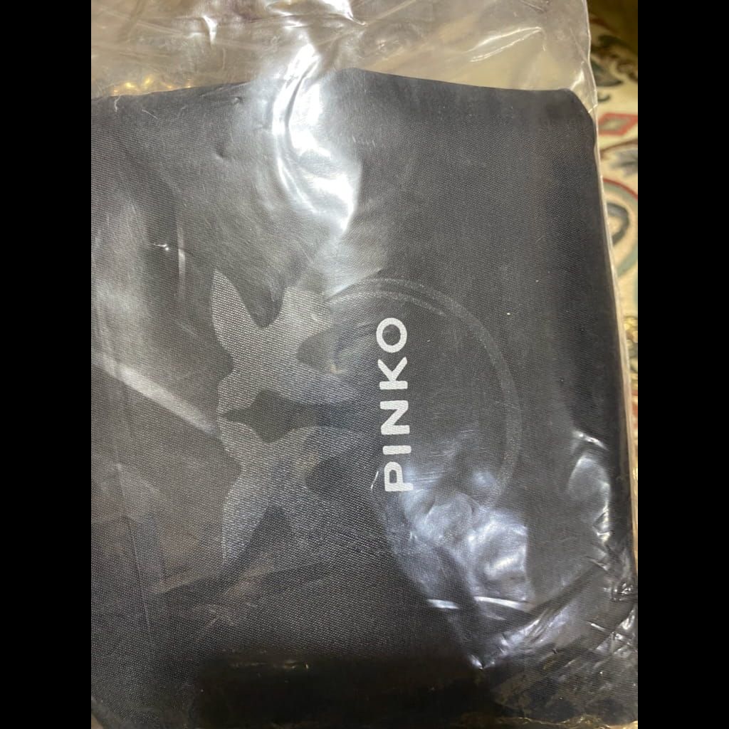 Pinko black love classic monogram shoulder bag