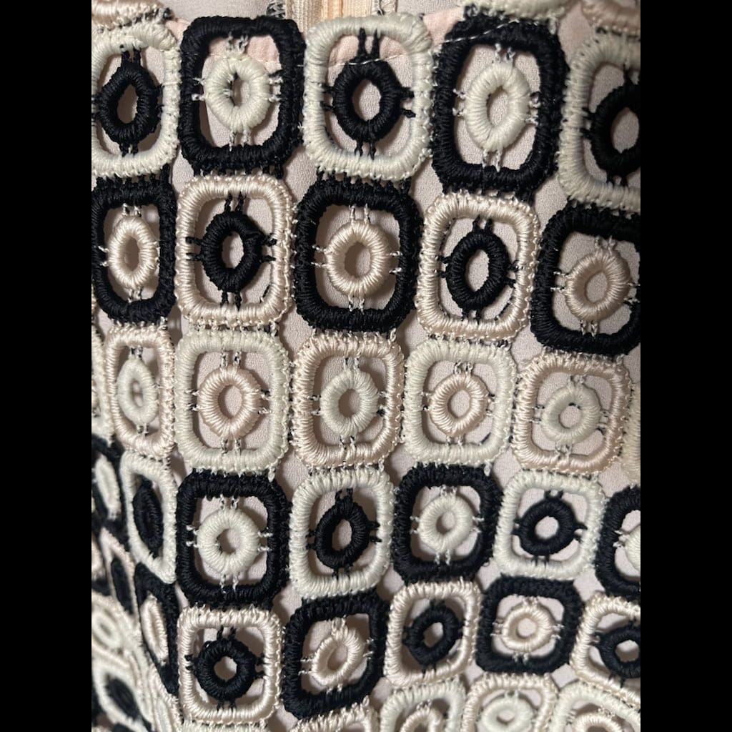 Dalydress black and cream embroidery top Used like new