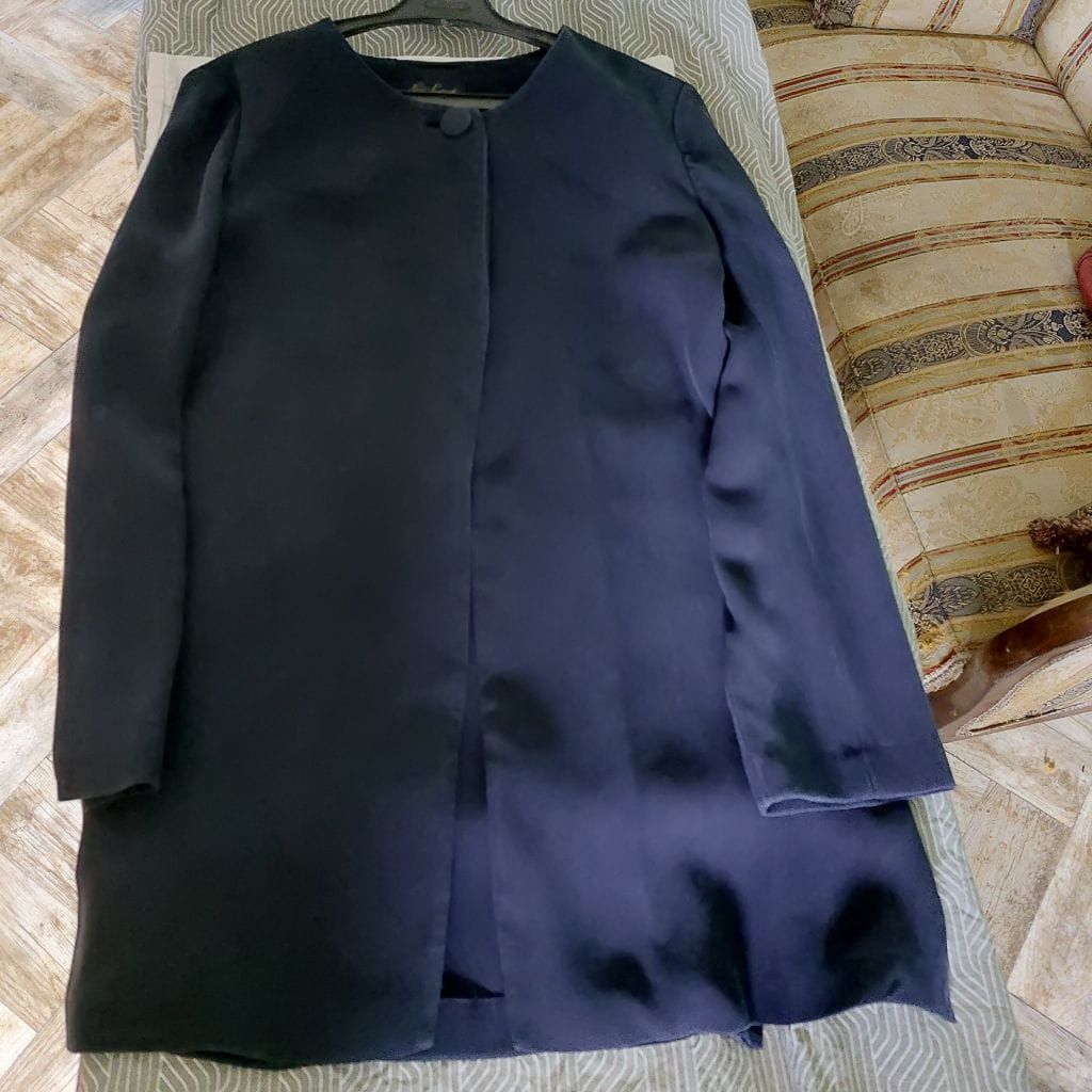 Luisa Spagnoli navy blue silk jacket