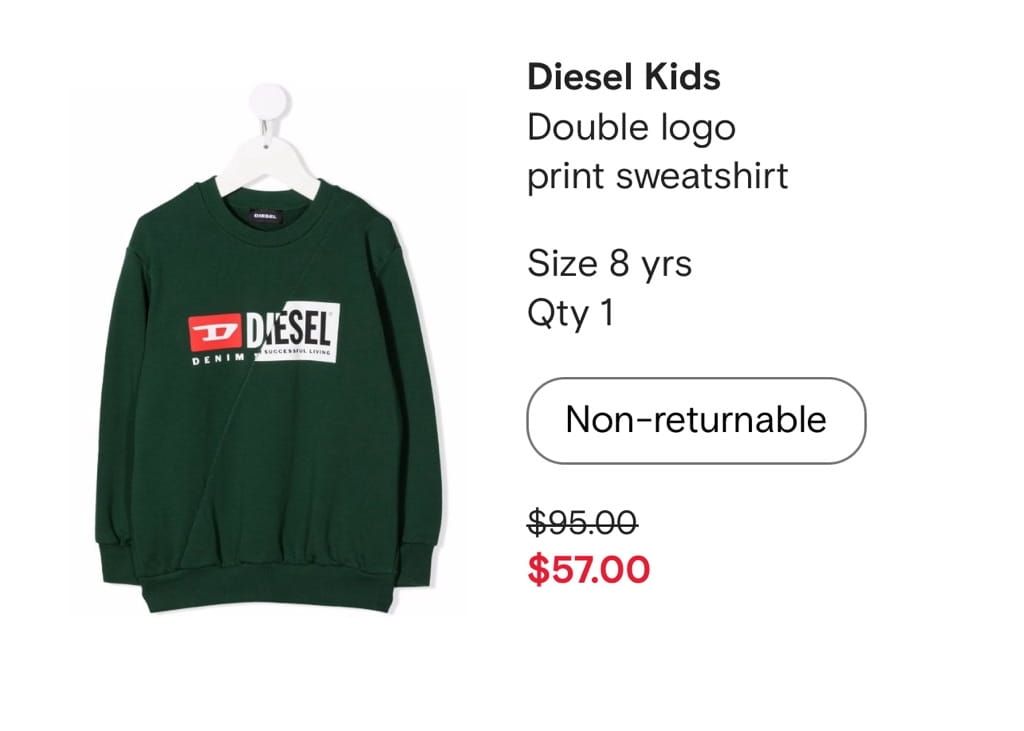 Diesel boys size 8
