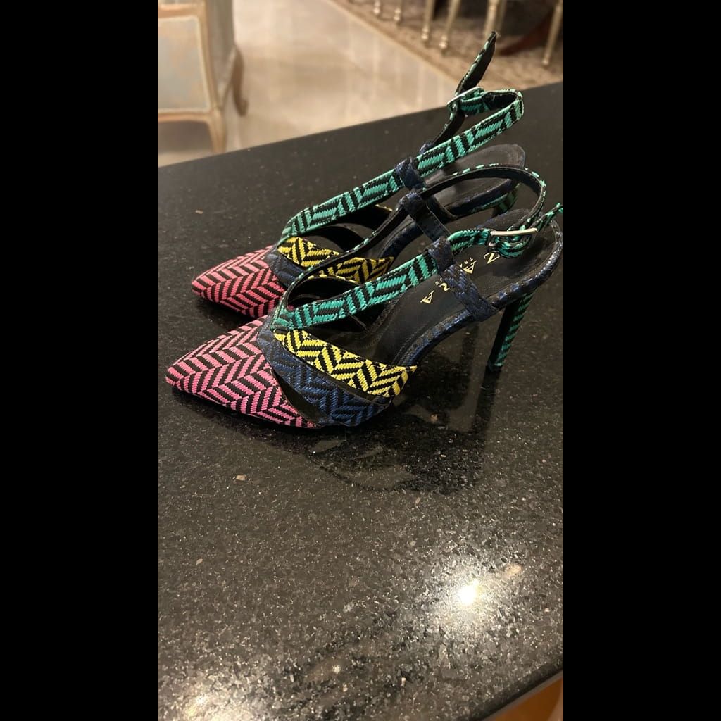 Zara multi colored heels