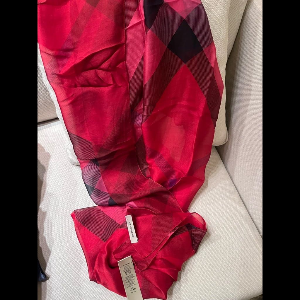 Burberry rectangular silk scarf
