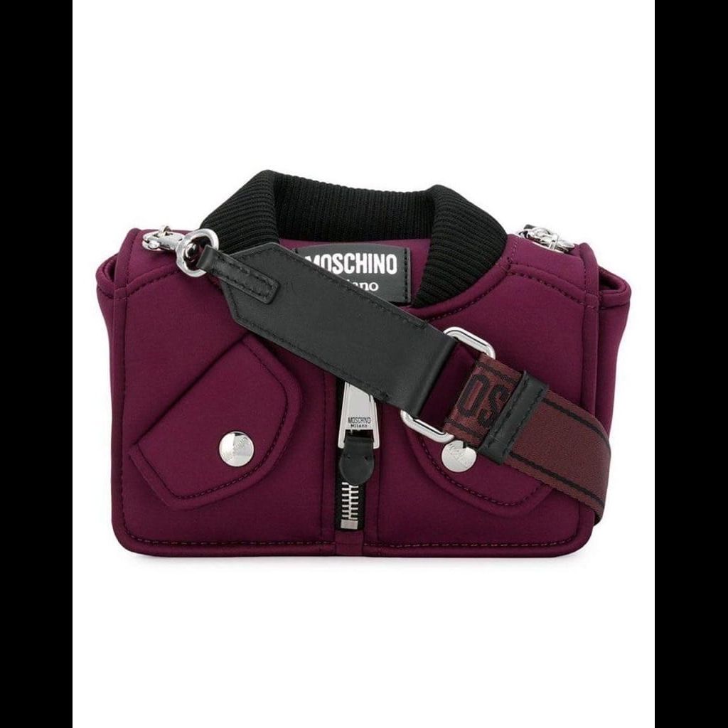 Moschino couture bomber jacket bag