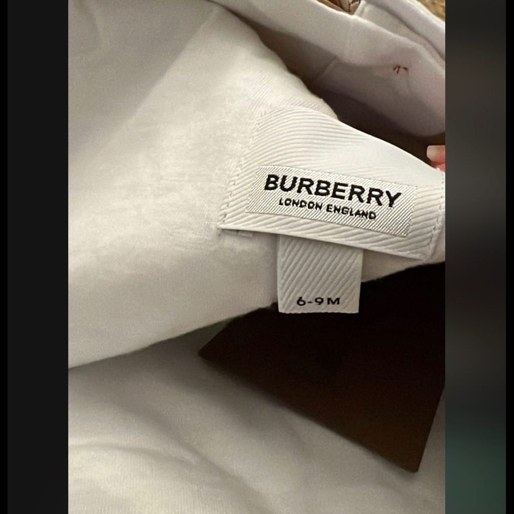 Burberry new born Set + cotton bunting bag till 9 months