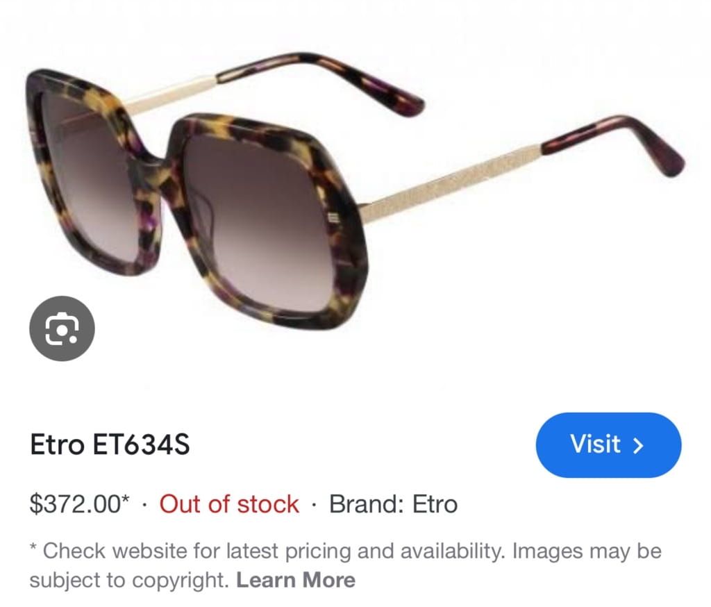 Brand new Etro sunglasses