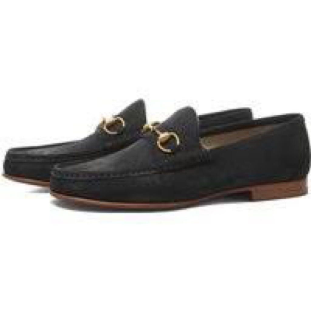 As new- Gucci men suede loafers size 43.5